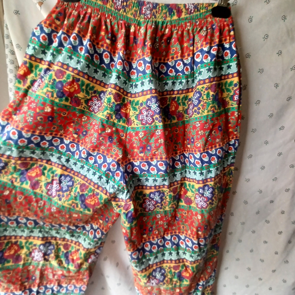 Boho Maximalist Summer Colorful Patterned Pants - Picture 4 of 6